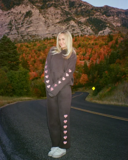 Dandy "Heart on My Sleeve" Sweatpants in Charcoal Gray